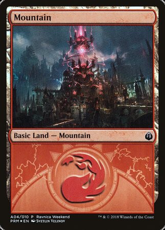 Mountain - Izzet (A04) [GRN Ravnica Weekend] | Eastridge Sports Cards & Games