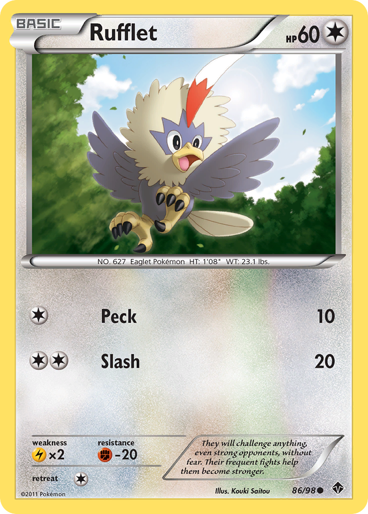Rufflet (86/98) [Black & White: Emerging Powers] | Eastridge Sports Cards & Games