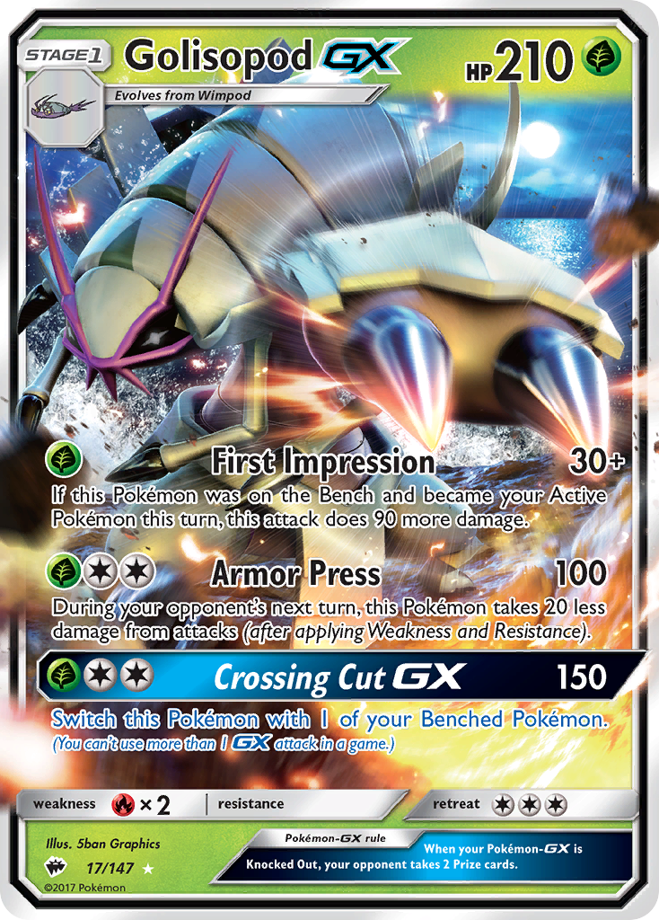 Golisopod GX (17/147) [Sun & Moon: Burning Shadows] | Eastridge Sports Cards & Games