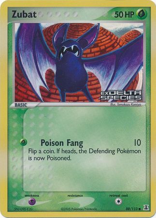 Zubat (88/113) (Stamped) [EX: Delta Species] | Eastridge Sports Cards & Games