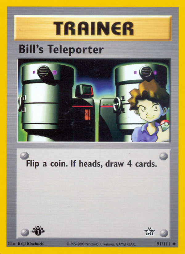 Bill's Teleporter (91/111) [Neo Genesis 1st Edition] | Eastridge Sports Cards & Games