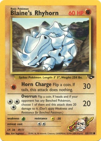 Blaine's Rhyhorn (65/132) [Gym Challenge Unlimited] | Eastridge Sports Cards & Games