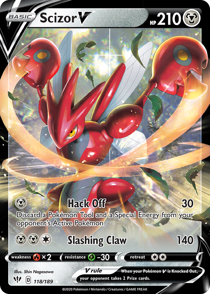 Scizor V (118/189) [Sword & Shield: Darkness Ablaze] | Eastridge Sports Cards & Games