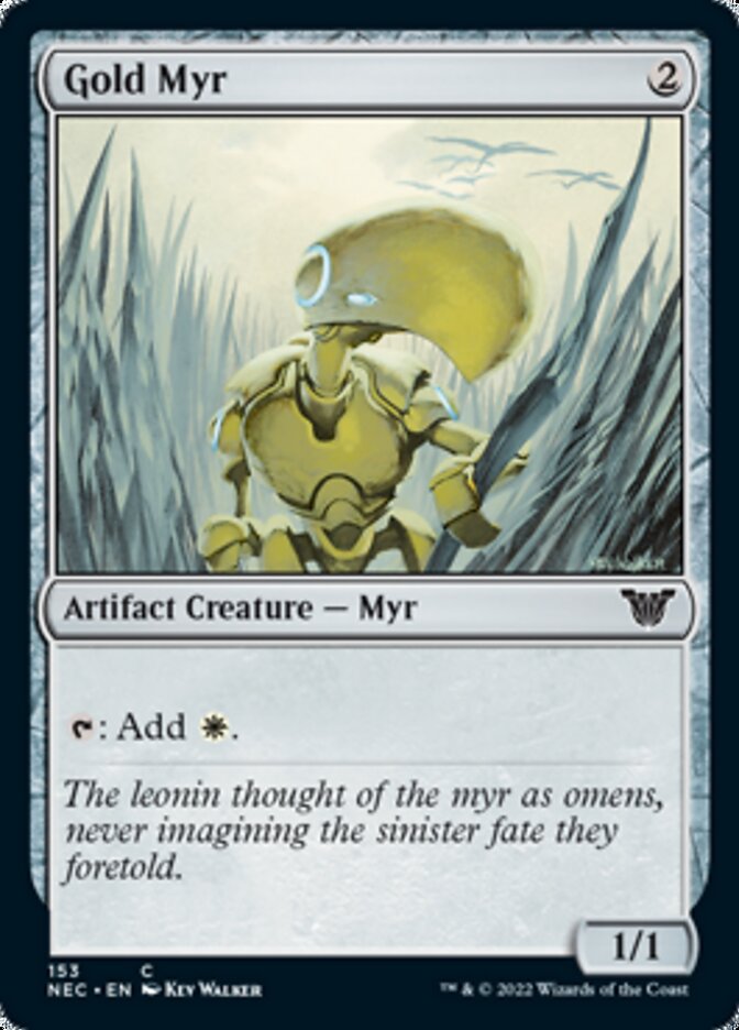 Gold Myr [Kamigawa: Neon Dynasty Commander] | Eastridge Sports Cards & Games