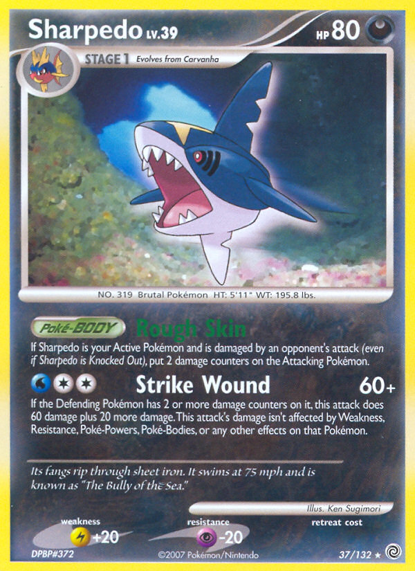 Sharpedo (37/132) [Diamond & Pearl: Secret Wonders] | Eastridge Sports Cards & Games