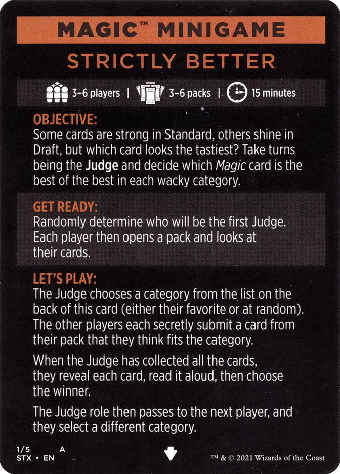 Strictly Better (Magic Minigame) [Strixhaven: School of Mages Minigame] | Eastridge Sports Cards & Games