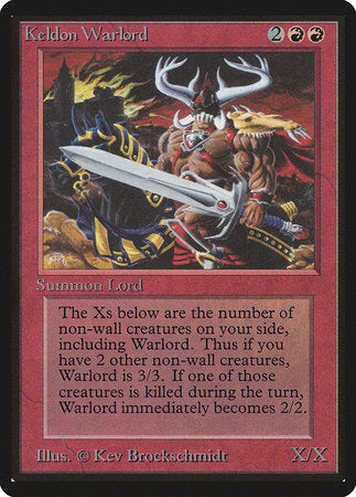Keldon Warlord [Limited Edition Beta] | Eastridge Sports Cards & Games