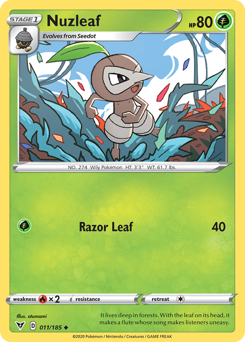 Nuzleaf (011/185) [Sword & Shield: Vivid Voltage] | Eastridge Sports Cards & Games
