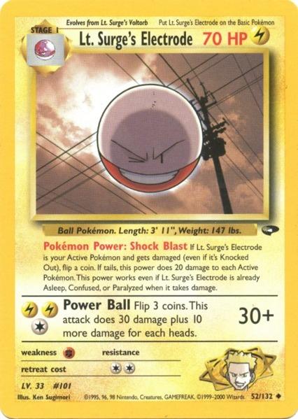 Lt. Surge's Electrode (52/132) [Gym Challenge Unlimited] | Eastridge Sports Cards & Games