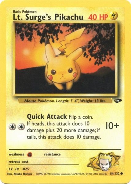 Lt. Surge's Pikachu (84/132) [Gym Challenge Unlimited] | Eastridge Sports Cards & Games