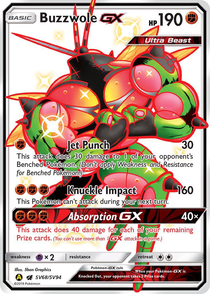 Buzzwole GX (SV68/SV94) [Sun & Moon: Hidden Fates - Shiny Vault] | Eastridge Sports Cards & Games