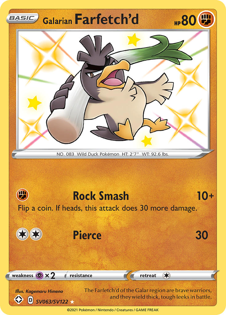 Galarian Farfetch'd (SV063/SV122) [Sword & Shield: Shining Fates] | Eastridge Sports Cards & Games