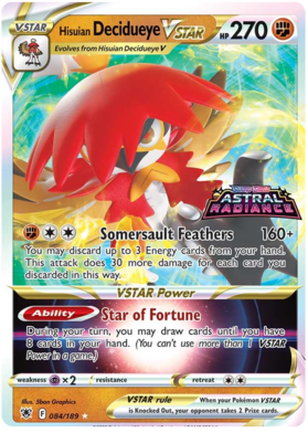 Hisuian Decidueye VSTAR (084/189) (Jumbo Card) [Sword & Shield: Astral Radiance] | Eastridge Sports Cards & Games