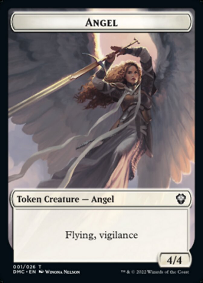 Bird (002) // Angel Double-sided Token [Dominaria United Tokens] | Eastridge Sports Cards & Games