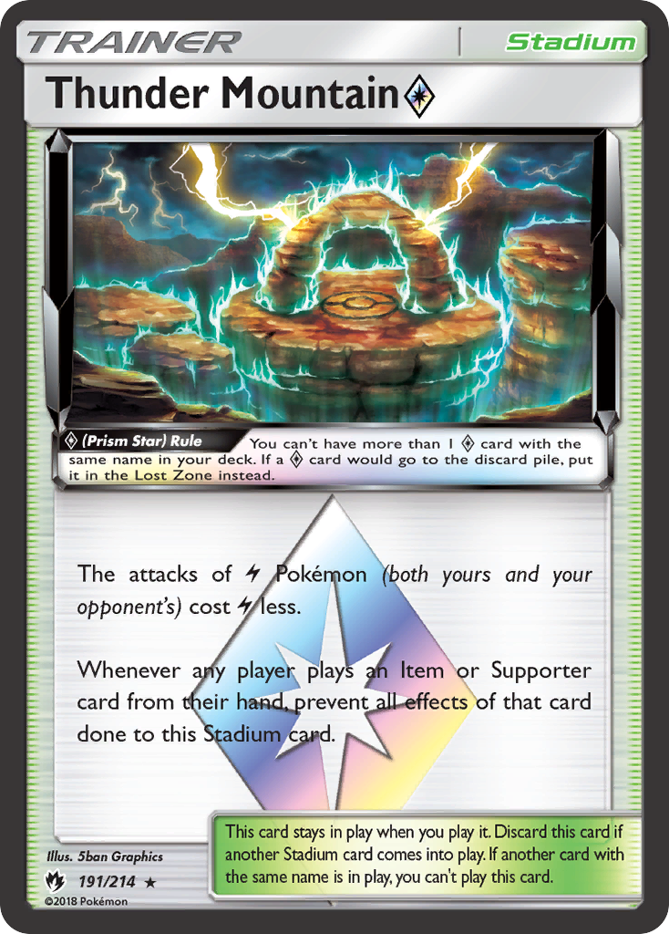 Thunder Mountain (191/214) (Prism Star) [Sun & Moon: Lost Thunder] | Eastridge Sports Cards & Games