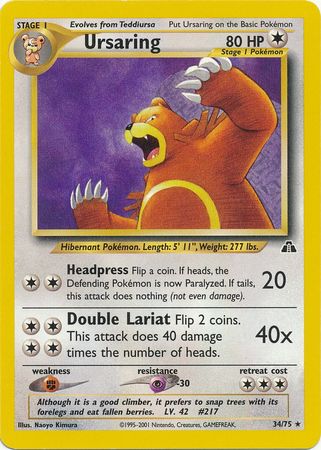 Ursaring (34/75) [Neo Discovery Unlimited] | Eastridge Sports Cards & Games