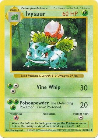 Ivysaur (30/102) [Base Set Shadowless Unlimited] | Eastridge Sports Cards & Games