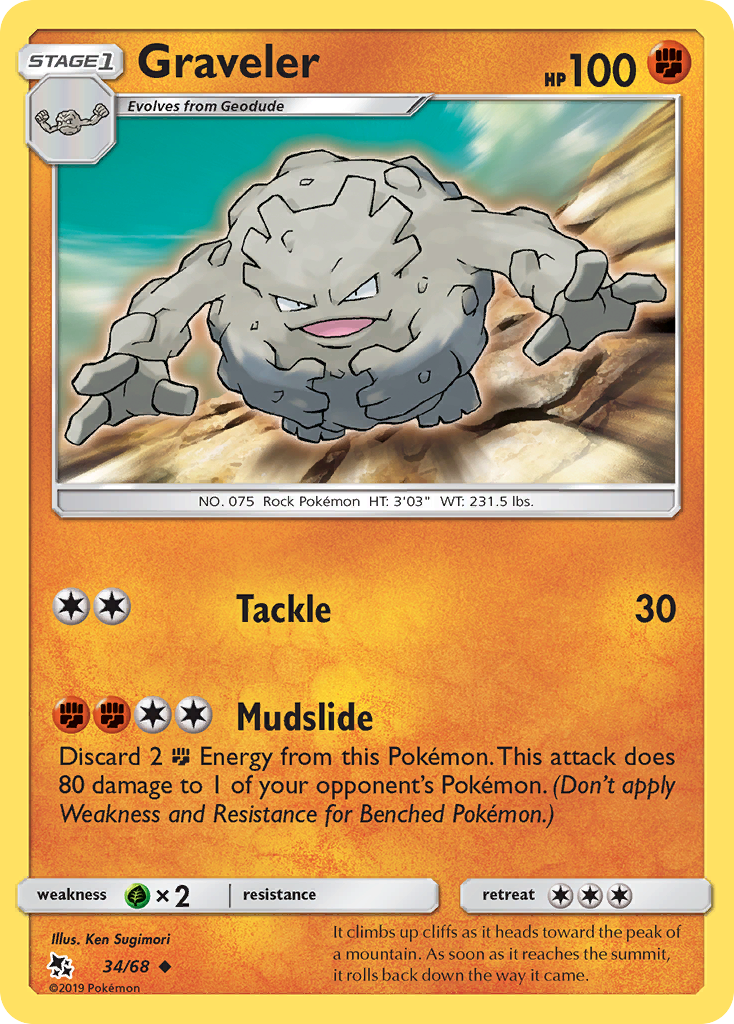 Graveler (34/68) [Sun & Moon: Hidden Fates] | Eastridge Sports Cards & Games