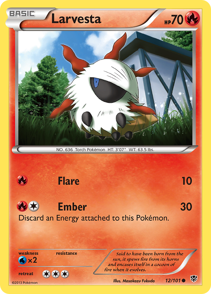 Larvesta (12/101) [Black & White: Plasma Blast] | Eastridge Sports Cards & Games