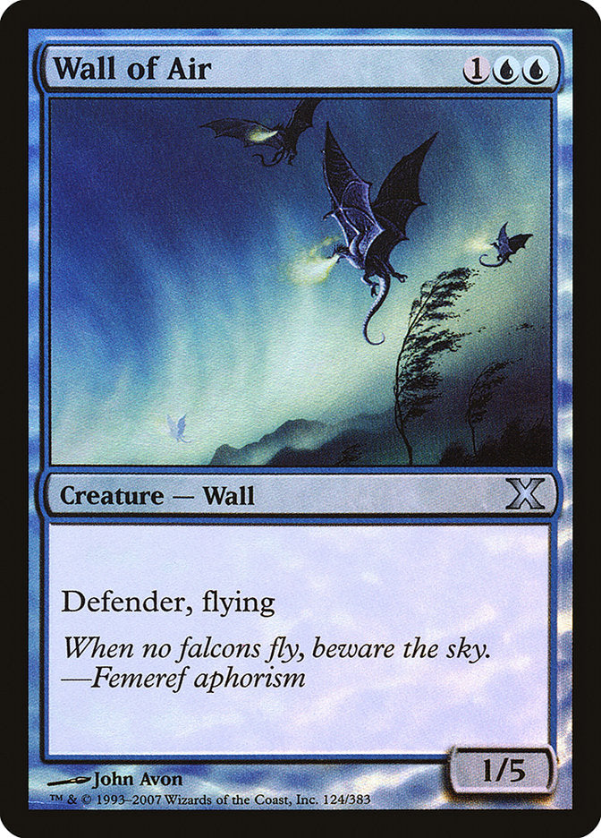 Wall of Air (Premium Foil) [Tenth Edition] | Eastridge Sports Cards & Games