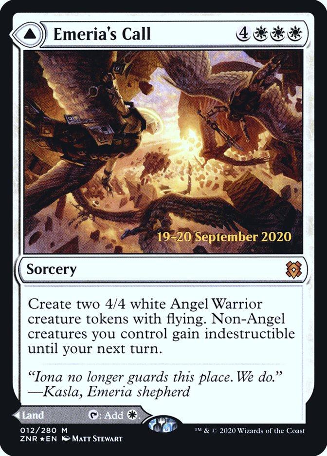 Emeria's Call // Emeria, Shattered Skyclave  [Zendikar Rising Prerelease Promos] | Eastridge Sports Cards & Games