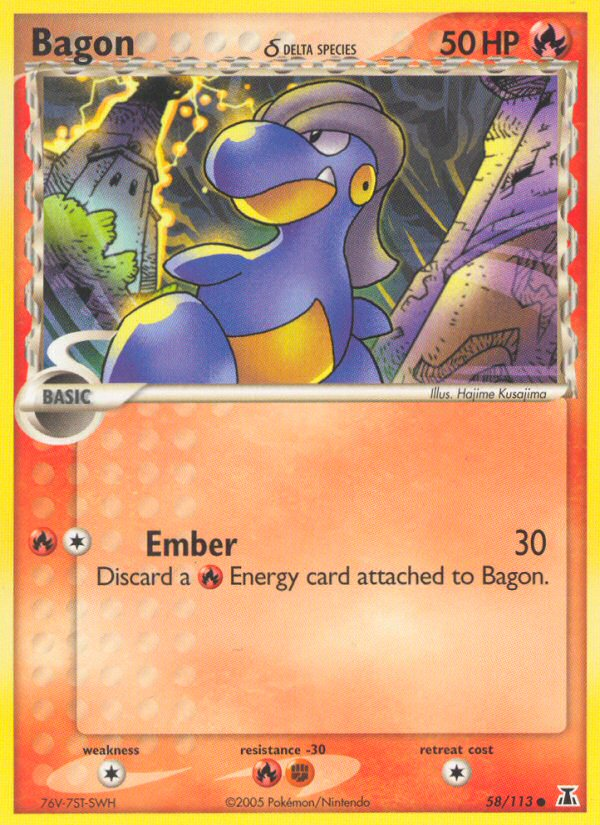 Bagon (58/113) (Delta Species) [EX: Delta Species] | Eastridge Sports Cards & Games