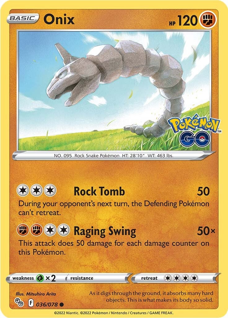 Onix (036/078) [Pokémon GO] | Eastridge Sports Cards & Games