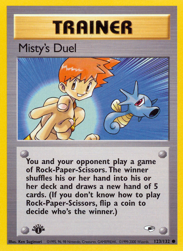 Misty's Duel (123/132) [Gym Heroes 1st Edition] | Eastridge Sports Cards & Games