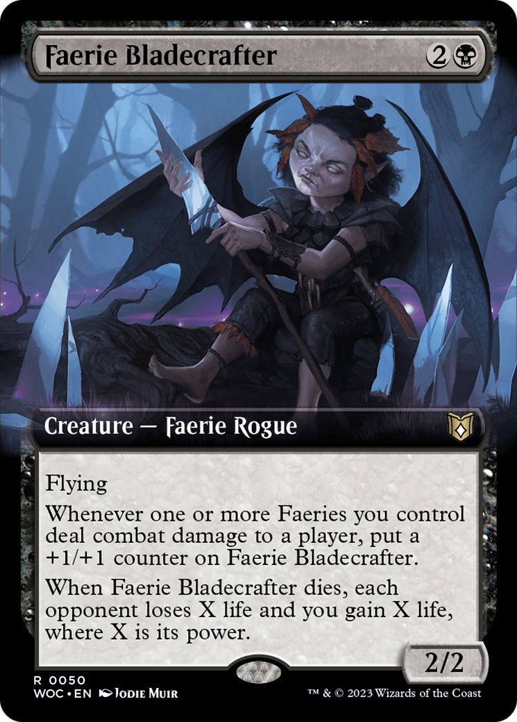 Faerie Bladecrafter (Extended Art) [Wilds of Eldraine Commander] | Eastridge Sports Cards & Games