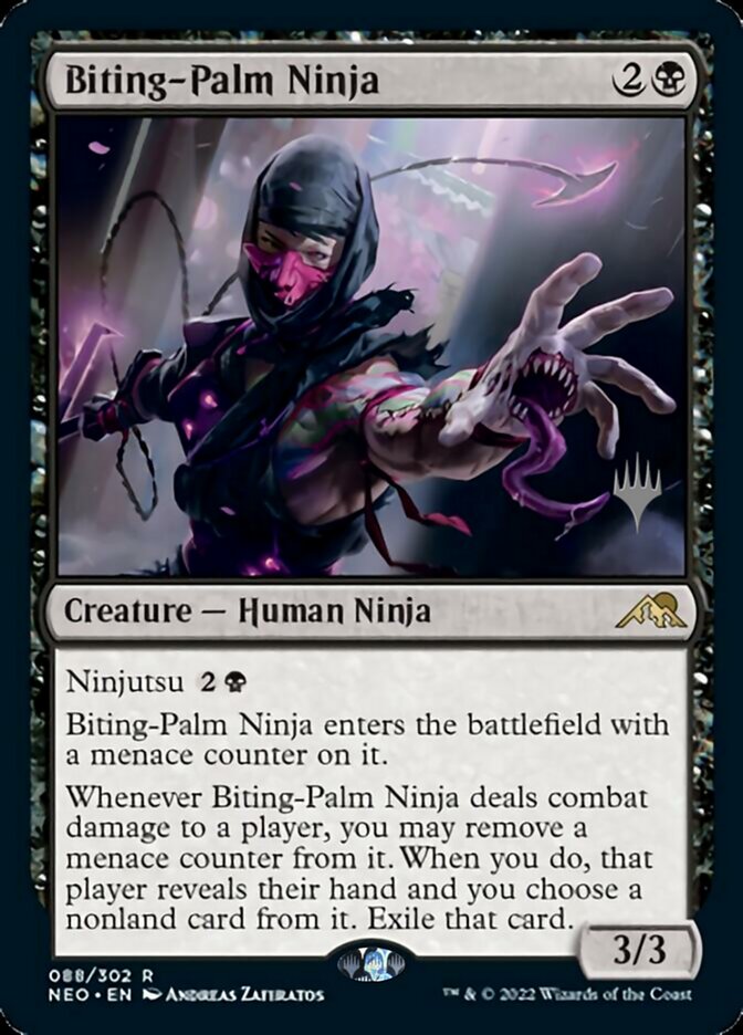 Biting-Palm Ninja (Promo Pack) [Kamigawa: Neon Dynasty Promos] | Eastridge Sports Cards & Games