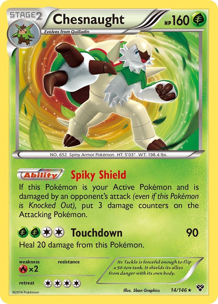 Chesnaught (14/146) (Cosmos Holo) (Blister Exclusive) [XY: Base Set] | Eastridge Sports Cards & Games