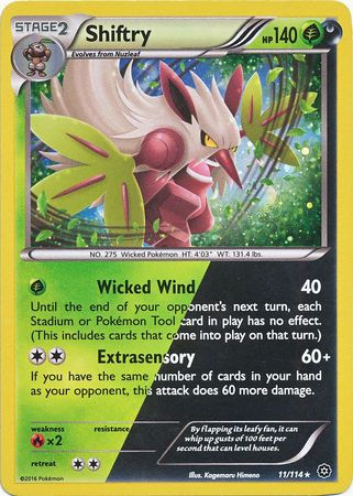 Shiftry (11/114) (Cosmos Holo) [XY: Steam Siege] | Eastridge Sports Cards & Games