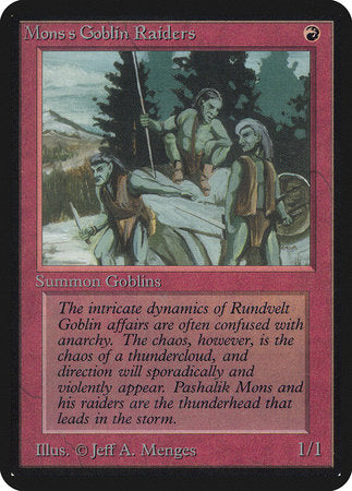 Mons's Goblin Raiders [Limited Edition Alpha] | Eastridge Sports Cards & Games