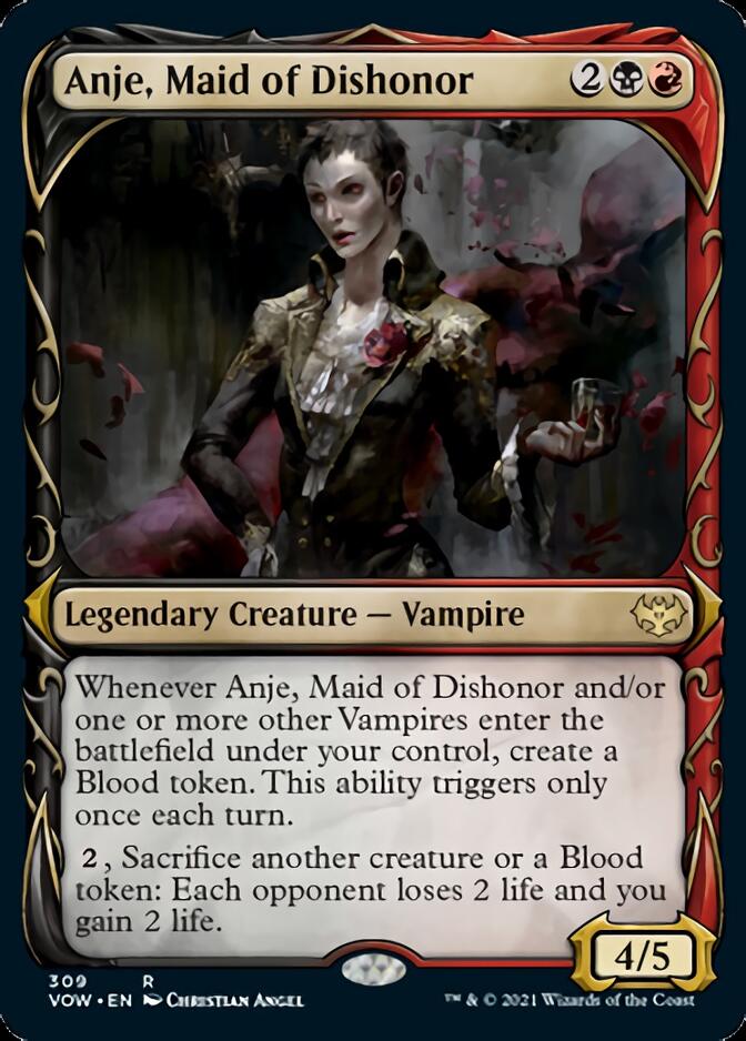 Anje, Maid of Dishonor (Showcase Fang Frame) [Innistrad: Crimson Vow] | Eastridge Sports Cards & Games