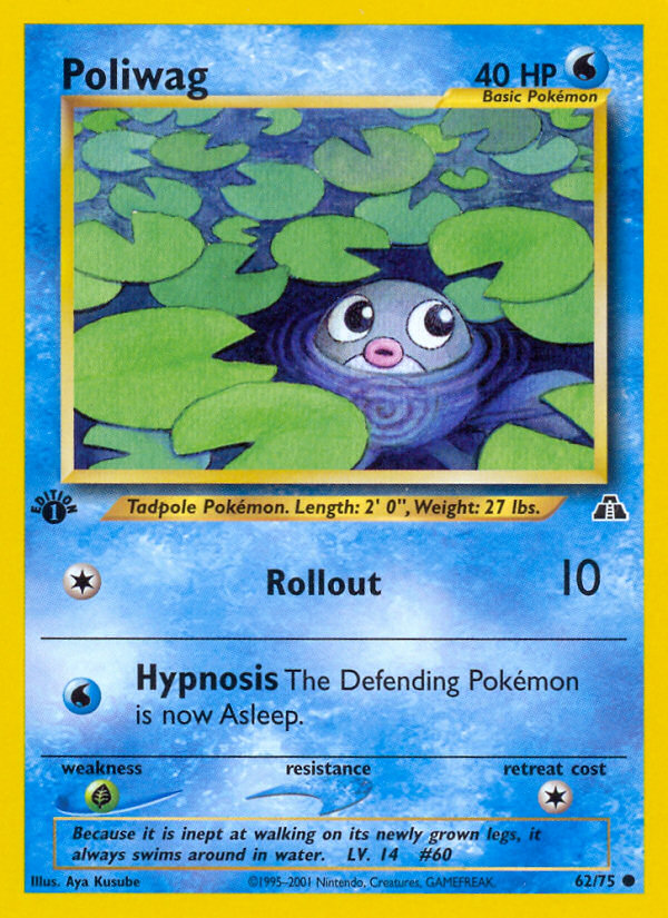 Poliwag (62/75) [Neo Discovery 1st Edition] | Eastridge Sports Cards & Games
