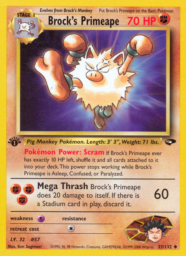 Brock's Primeape (35/132) [Gym Challenge 1st Edition] | Eastridge Sports Cards & Games