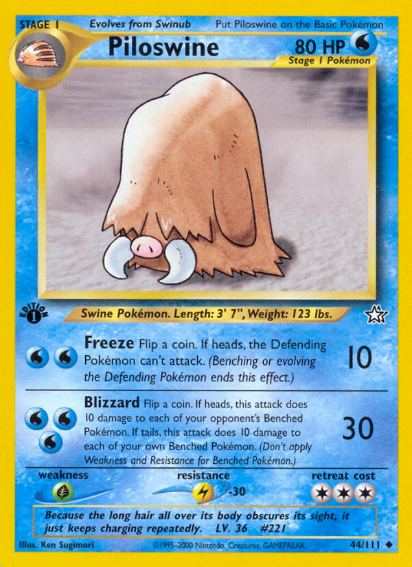 Piloswine (44/111) [Neo Genesis 1st Edition] | Eastridge Sports Cards & Games