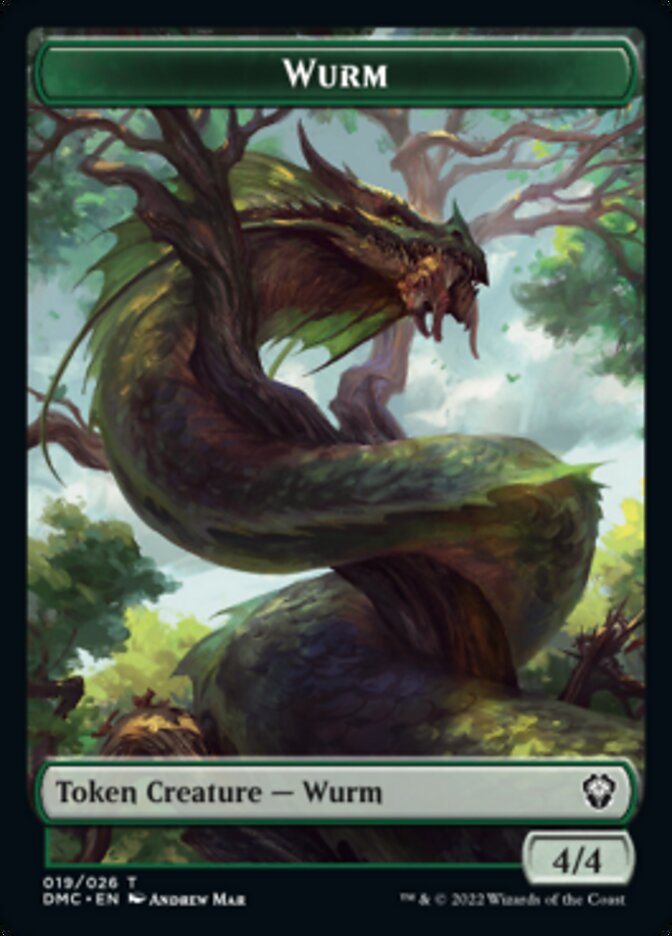 Soldier // Wurm Double-sided Token [Dominaria United Tokens] | Eastridge Sports Cards & Games