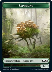 Saproling // Zombie Double-sided Token [Core Set 2021 Tokens] | Eastridge Sports Cards & Games