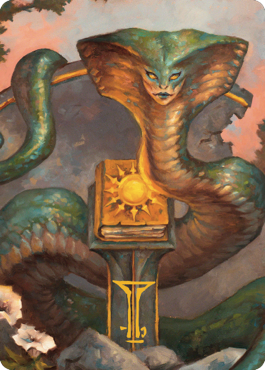 Guardian Naga Art Card (Gold-Stamped Signature) [Commander Legends: Battle for Baldur's Gate Art Series] | Eastridge Sports Cards & Games