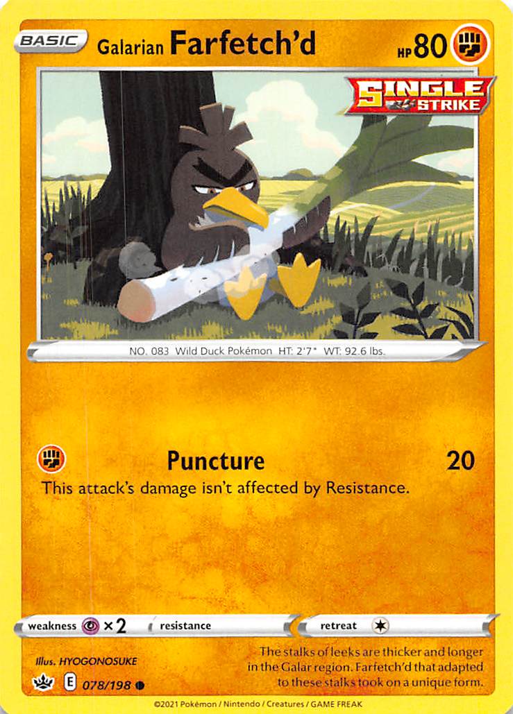 Galarian Farfetch'd (078/198) [Sword & Shield: Chilling Reign] | Eastridge Sports Cards & Games