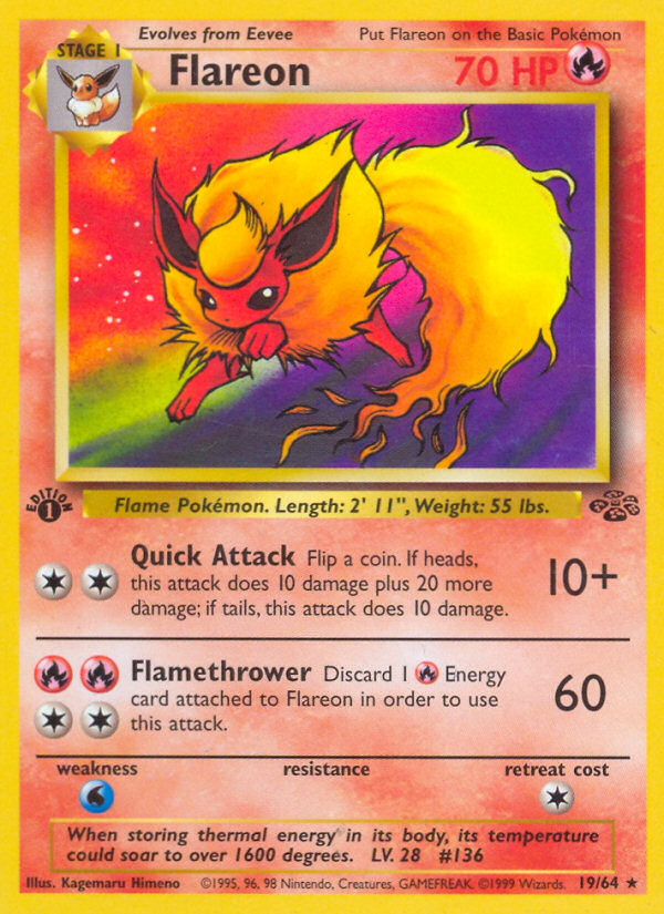 Flareon (19/64) [Jungle 1st Edition] | Eastridge Sports Cards & Games