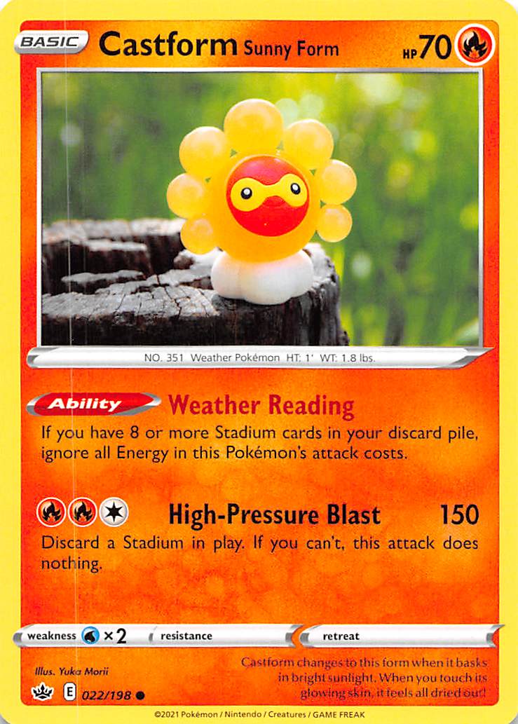 Castform Sunny Form (022/198) [Sword & Shield: Chilling Reign] | Eastridge Sports Cards & Games