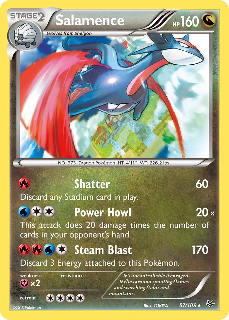 Salamence (57/108) (Theme Deck Exclusive) [XY: Roaring Skies] | Eastridge Sports Cards & Games