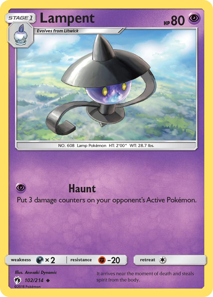 Lampent (102/214) [Sun & Moon: Lost Thunder] | Eastridge Sports Cards & Games