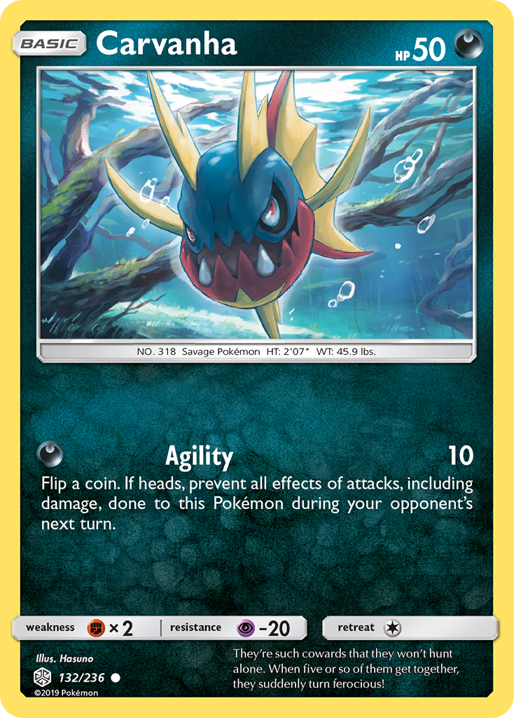 Carvanha (132/236) [Sun & Moon: Cosmic Eclipse] | Eastridge Sports Cards & Games