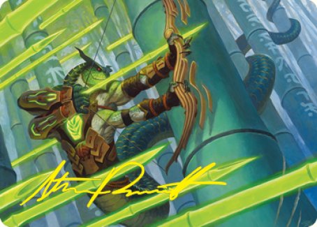 Bamboo Grove Archer Art Card (Gold-Stamped Signature) [Kamigawa: Neon Dynasty Art Series] | Eastridge Sports Cards & Games