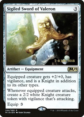 Sigiled Sword of Valeron [Core Set 2019 Promos] | Eastridge Sports Cards & Games