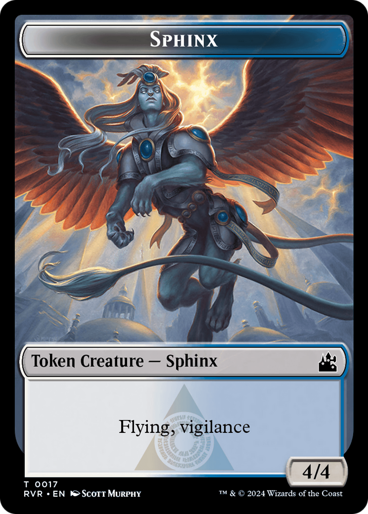 Saproling // Sphinx Double-Sided Token [Ravnica Remastered Tokens] | Eastridge Sports Cards & Games