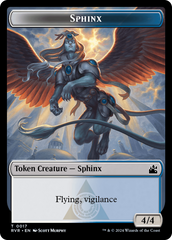 Spirit (0018) // Sphinx Double-Sided Token [Ravnica Remastered Tokens] | Eastridge Sports Cards & Games